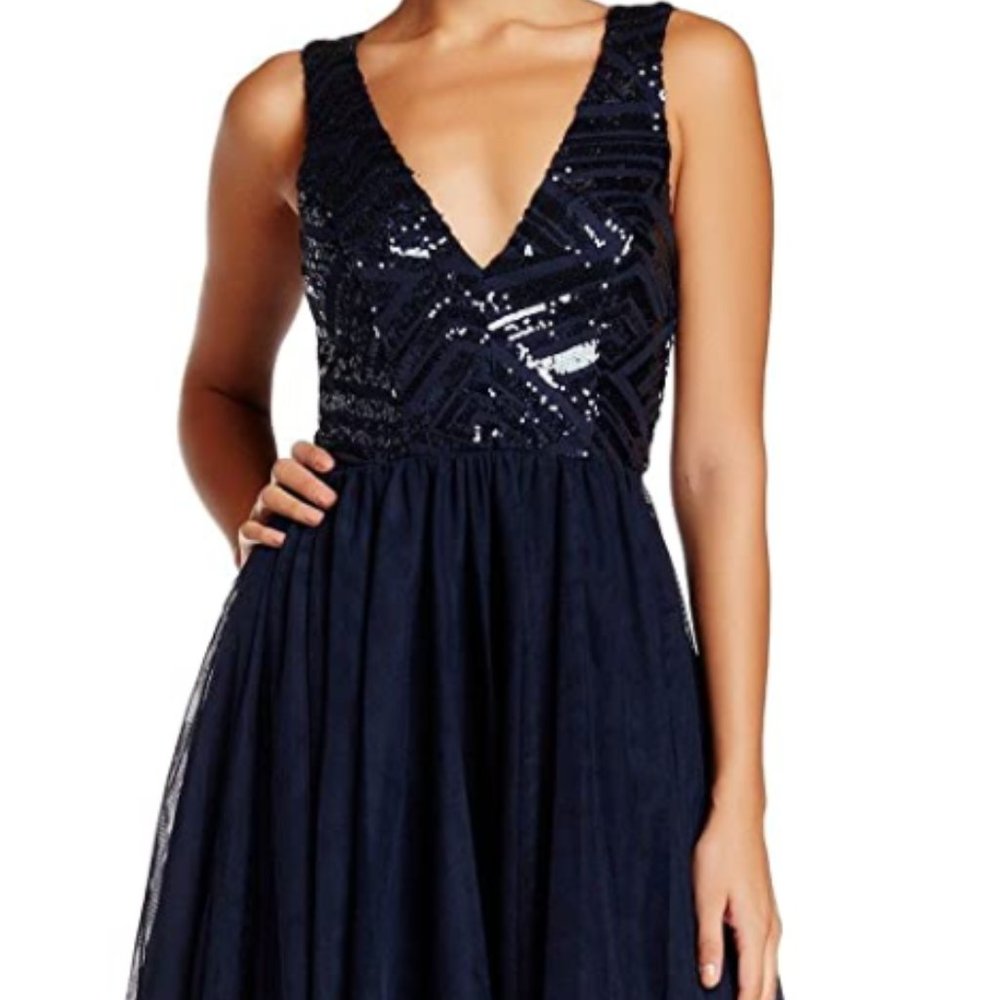 Trixxi Sequin Short Fit-and Flare Cocktail Dress
